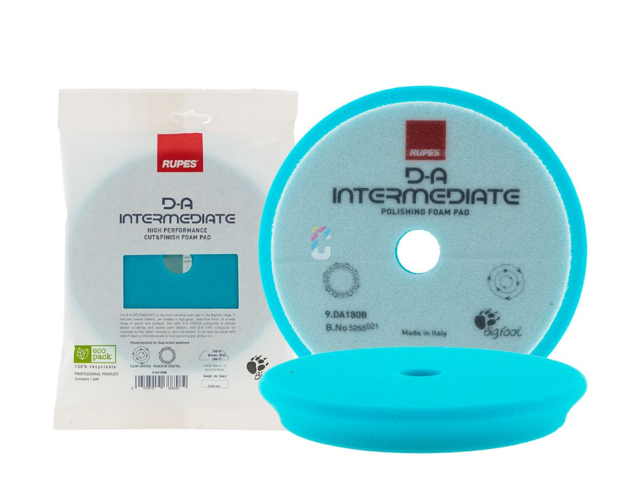D-A Intermediate Foam Polishing Pad - 150/180mm - Light Blue