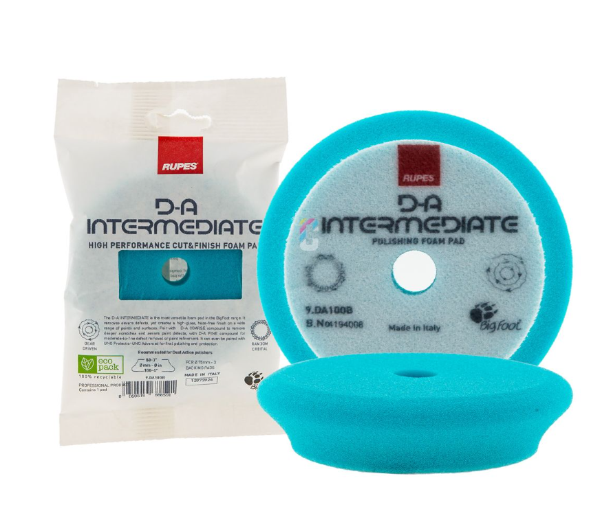 D-A Intermediate Foam Polishing Pad - 80/100mm - Light Blue
