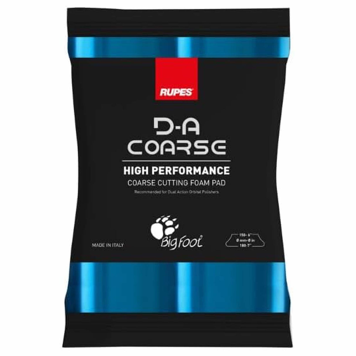 D-A Coarse High-Performance Foam Polishing Pad - 100mm - Blue