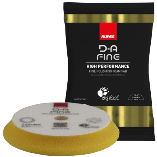 D-A Fine High-Performance Foam Polishing Pad - 150/180mm - Yellow