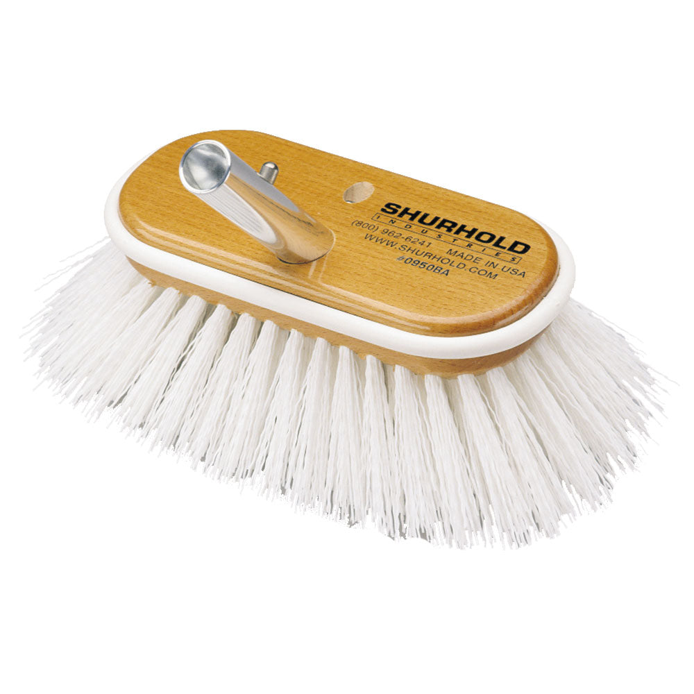 6-Inch Extra Stiff Deck Brush - White