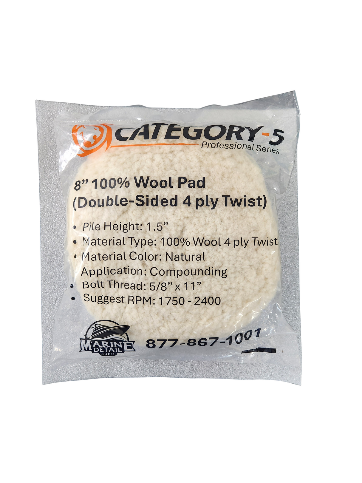 8” x 1.5” 100% Wool Double-Sided Cutting Pad (Professional Series)