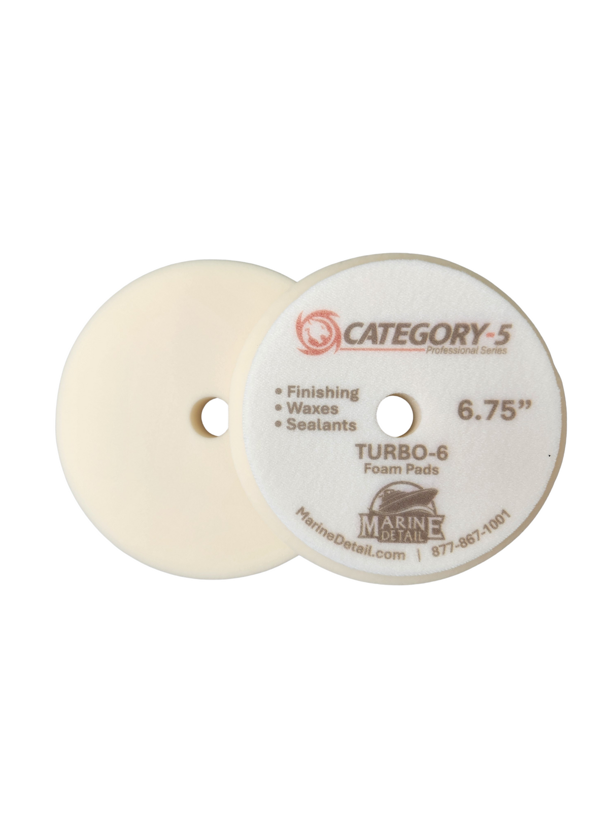 6.75" Turbo-6 Foam Pad (Finishing Polish / Waxes / Sealants) - Professional Series