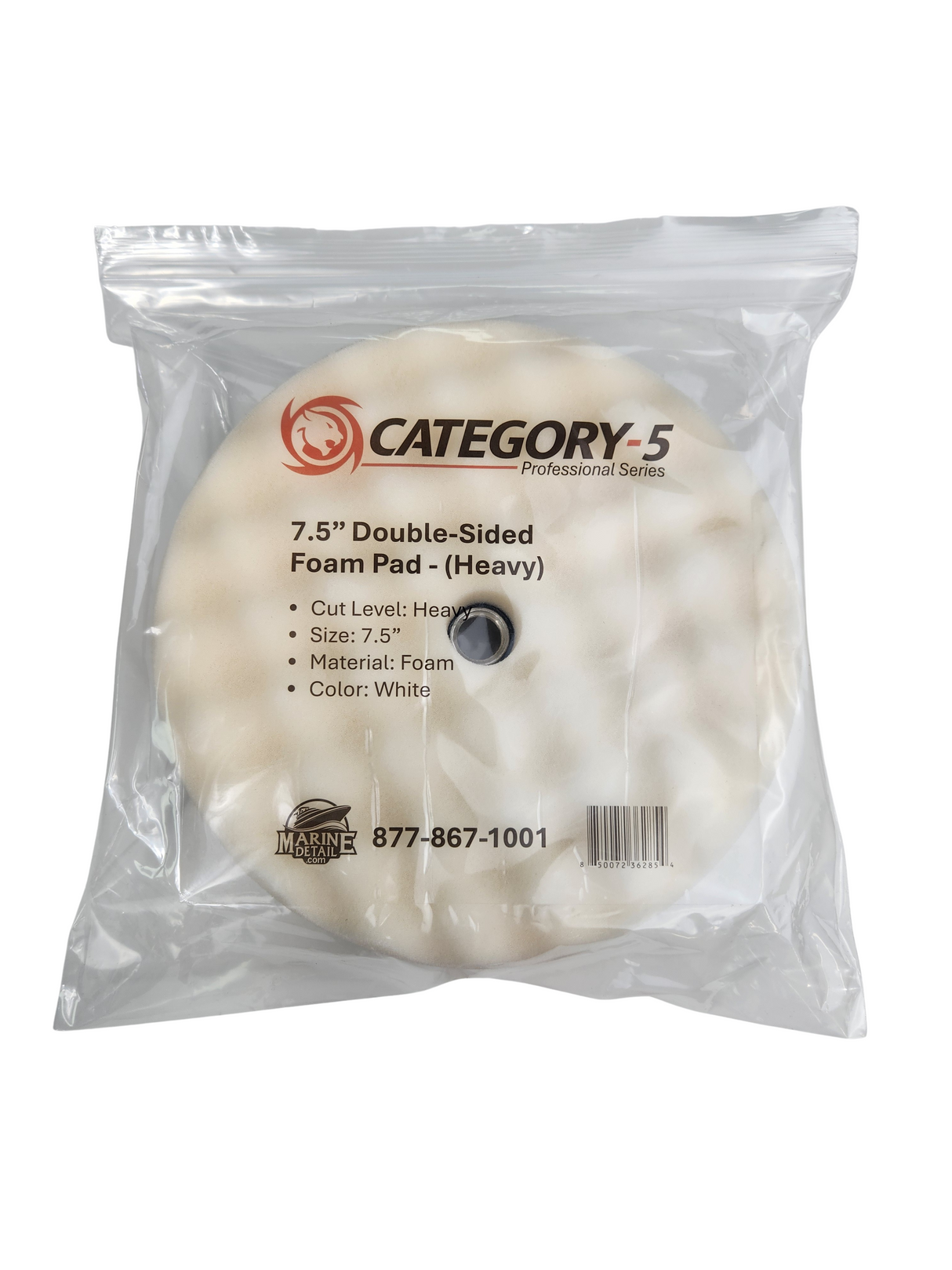 7.5" Double Sided Waffle Foam - Heavy Cut Pad – White - Professional Series