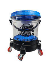 MarineDetail.com 4.75 Gal Wash Bucket System – w/ Lid, Grit Guard & Dolly (Professional Series)