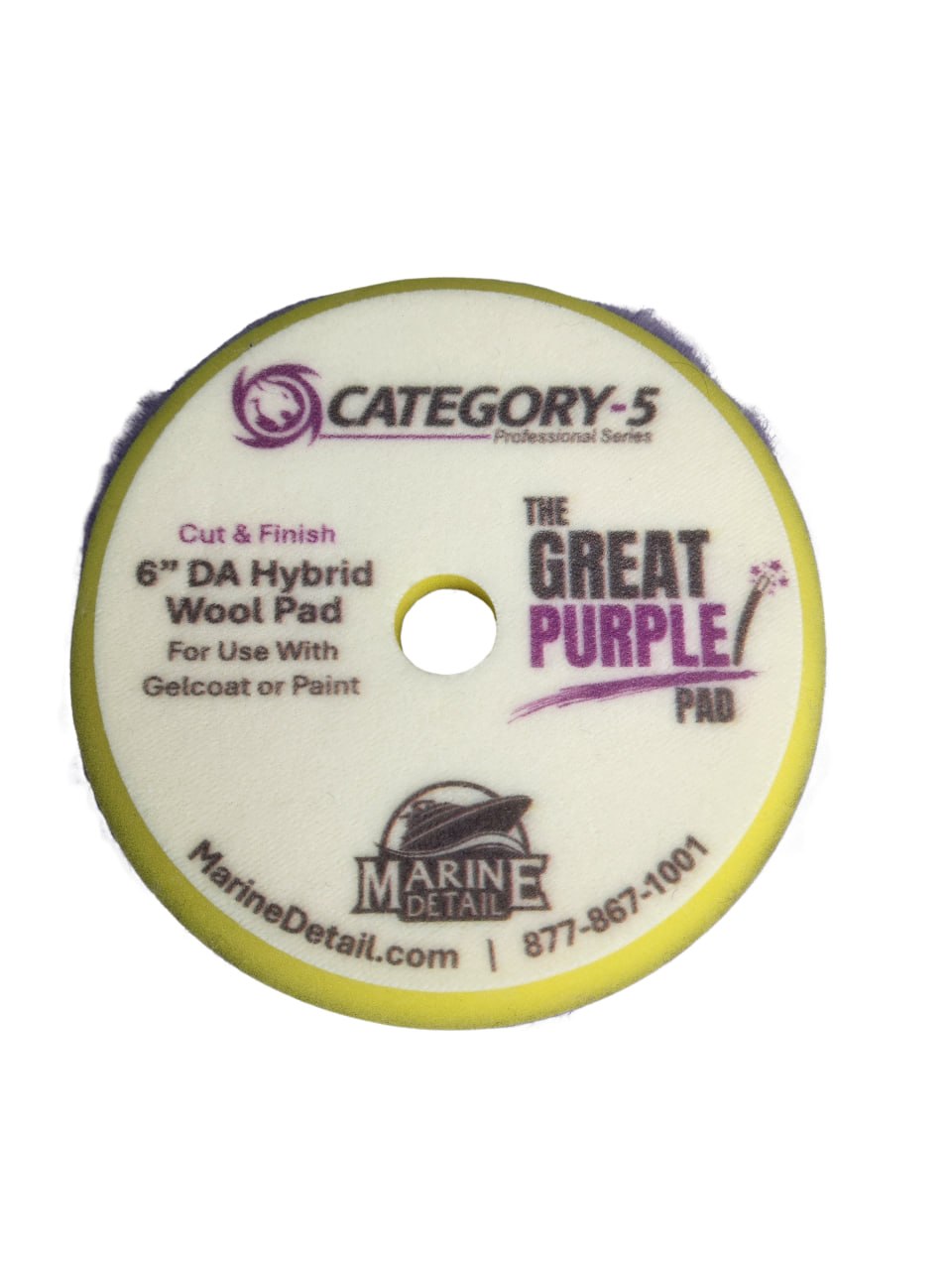 The GREAT Purple! Pad — Hybrid Wool Cut & Finish Pad for DA Polishers