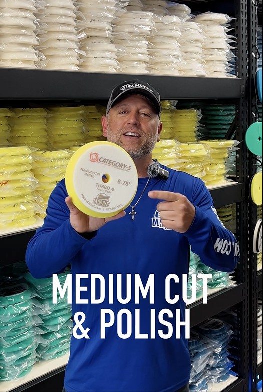 6.75" Turbo-6 Foam Pad (Medium Cut / Polish) - Professional Series